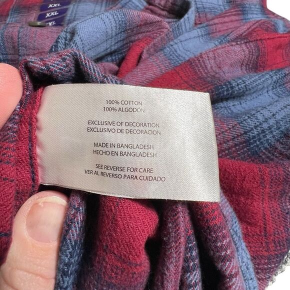 Nwt xxl Eddie Bauer Plaid Long Sleeve Flannel Shirt - Picture 5 of 13